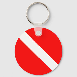 Diver Down Classic Flag SCUBA Key Ring
