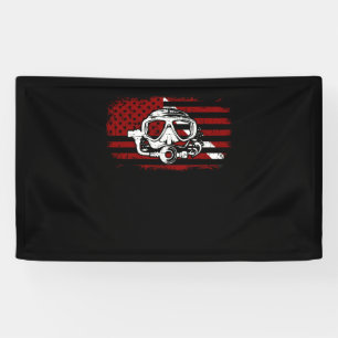 Diver Down Dive Flag Scuba Diving American Flag Banner