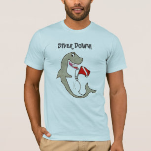 Diver down Fat Happy Shark T-Shirt