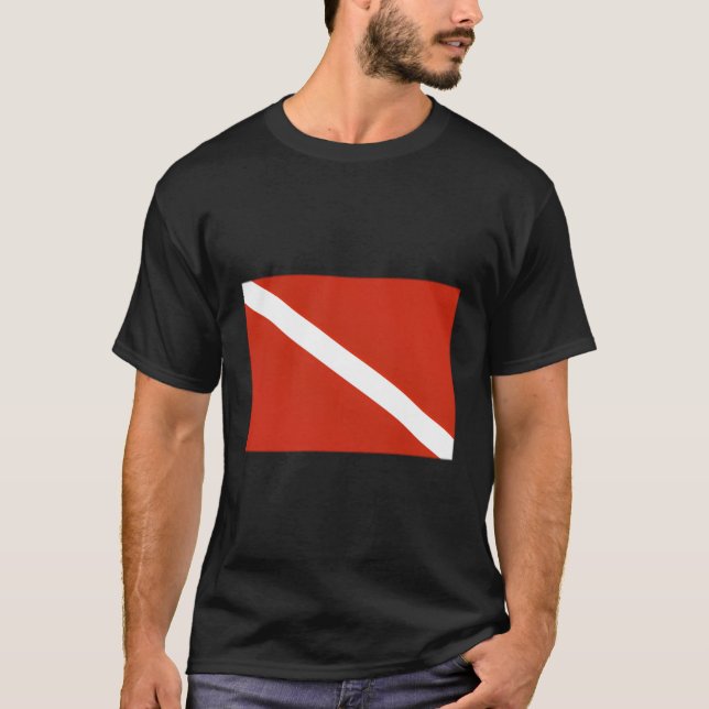 Diver Down Flag Scuba Diving T-Shirt (Front)