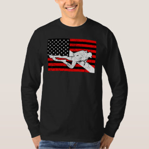 Diver Down Flag Vintage Scuba Diving Underwater Am T-Shirt