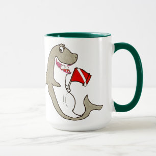 Diver Down Hungry Shark Mug