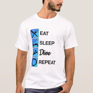Diver Eat Sleep Dive Repeat Diving Scuba Reef Gift T-Shirt