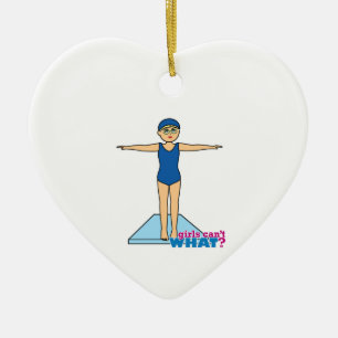 Diver - Medium Ceramic Tree Decoration
