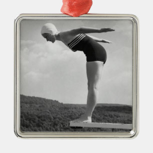 Diver Metal Tree Decoration