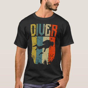 Diver Retro Vintage Freediving Snorkelling Scuba D T-Shirt