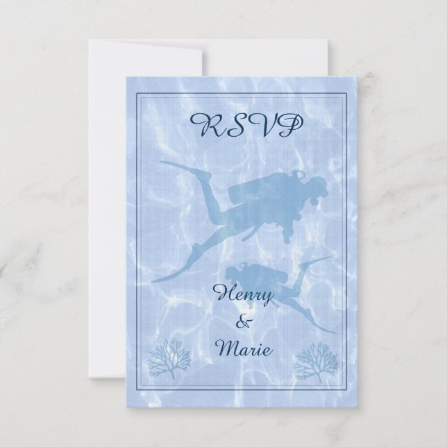 Diver RSVP Wedding Card (Front)