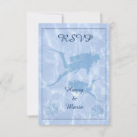 Diver RSVP Wedding Card