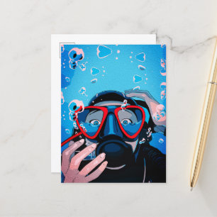 Diver’s Surprise – Underwater Adventure Postcard