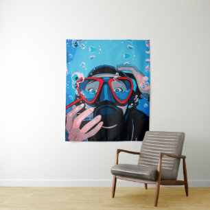 Diver’s Surprise – Underwater Adventure Tapestry