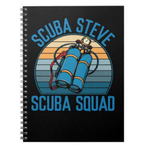 Diver Scuba Steve Scuba Squad Vintage112 Diving De Notebook