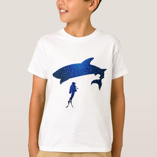 Diver with Shark T-Shirt (Front)