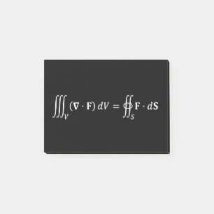 divergence theorem equation, math basics post-it notes