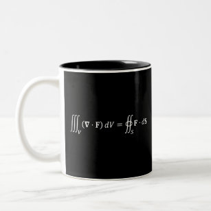 divergence theorem equation, math basics Two-Tone coffee mug