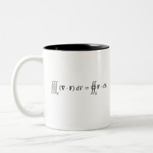 divergence theorem equation, math basics Two-Tone coffee mug