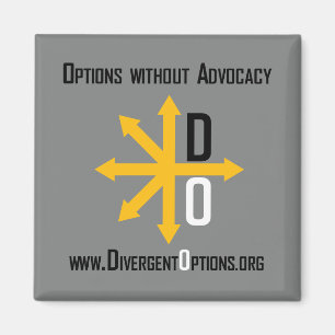 Divergent Options Square Magnet
