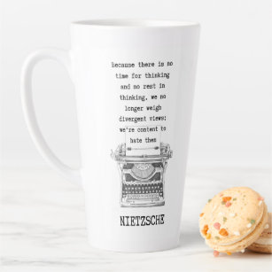 Divergent views philosophy quote NIETZSCHE Latte Mug