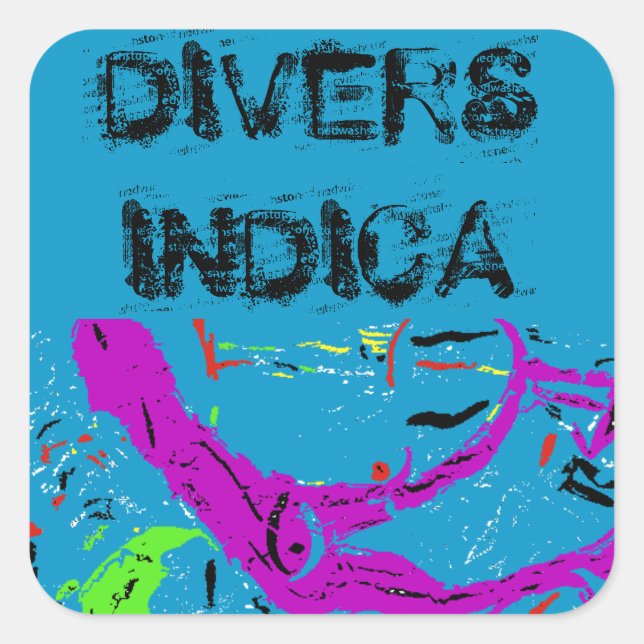 DIVERS INDICA SQUARE STICKER (Front)