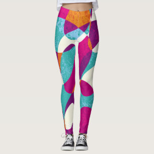 Diverse colours, vintage pattern collection. leggings
