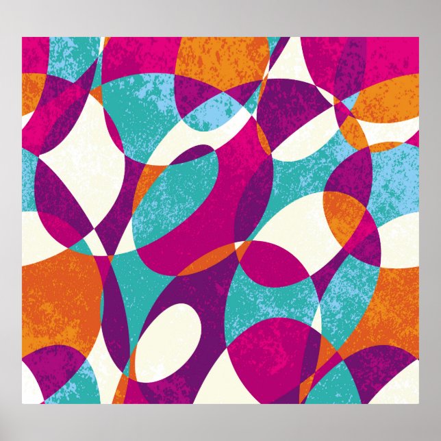 Diverse colours, vintage pattern collection. poster (Front)