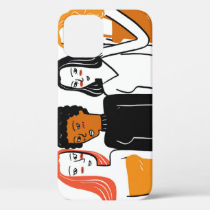 Diverse girls, various nationalities together. iPhone 12 case