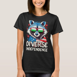 Diverse Independence  Raccoon Neutrois Sunglasses  T-Shirt