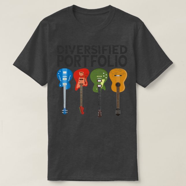 Diversified Portfolio Electric Guitars Bass Acoust T-Shirt (Design Front)