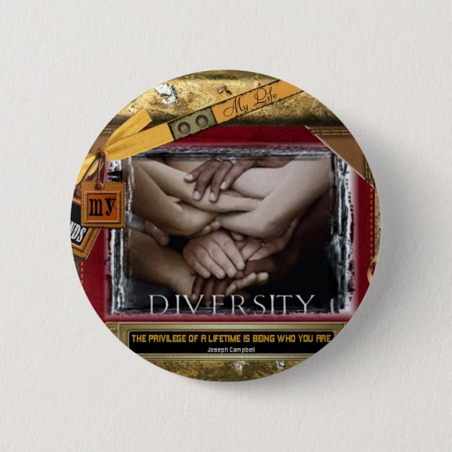 Diversity 6 Cm Round Badge (Front)
