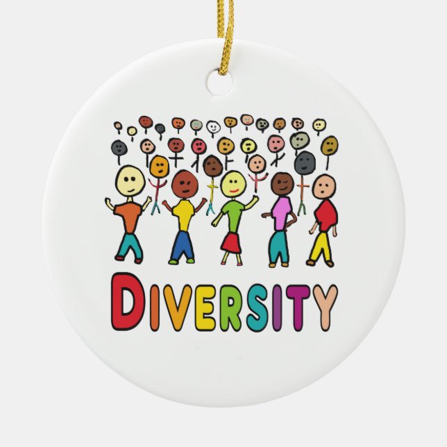 Diversity Ceramic Tree Decoration (Front)