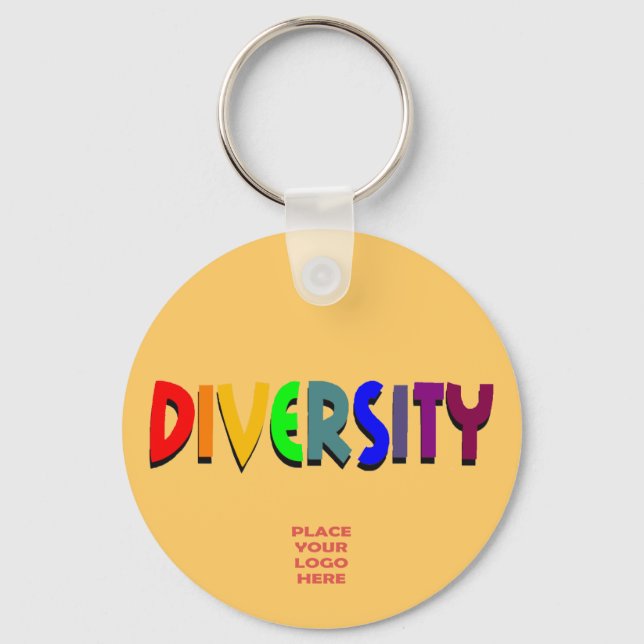 Diversity Custom Dark Beige Keychain (Front)