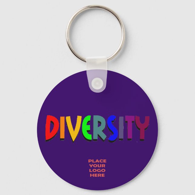 Diversity Custom Dark Indigo Keychain (Front)