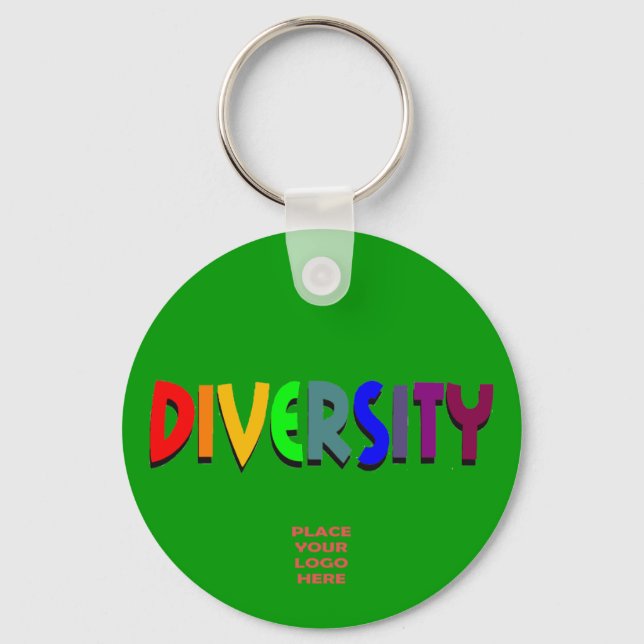 Diversity Custom Green Keychain (Front)