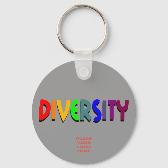Diversity Custom Grey Keychain (Front)