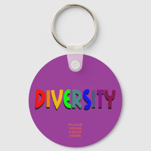 Diversity Custom Purple Keychain