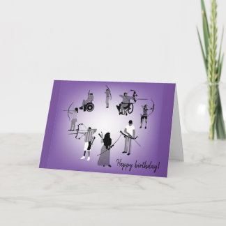 Diversity Designs Archery Birthday Card