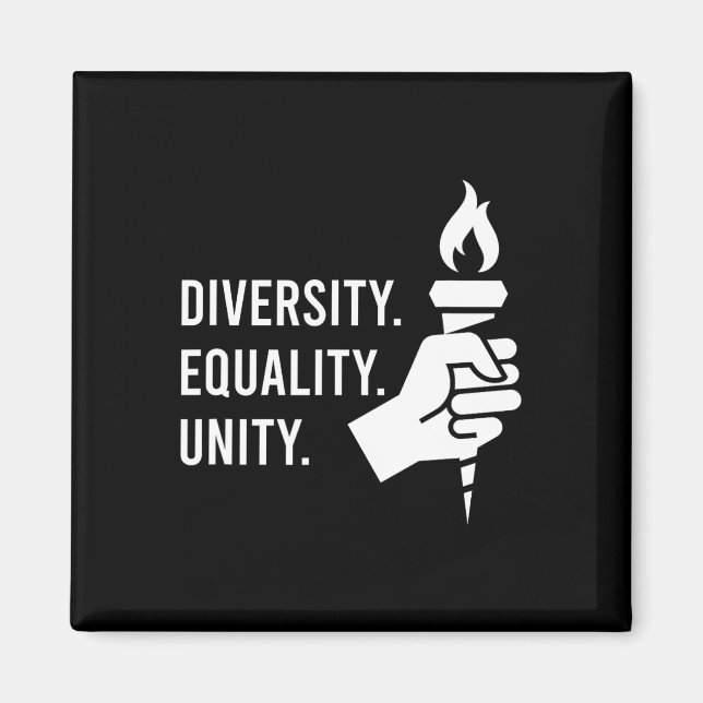 Diversity. Equality. Unity. A Feminist  Magnet (Front)