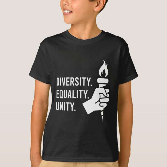 Diversity. Equality. Unity. A Feminist  T-Shirt (Front)