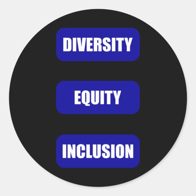Diversity Equity Inclusion Pack Sticker1  Classic Round Sticker (Front)