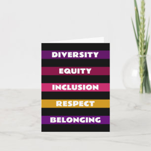Diversity Equity Inclusion Respect Belonging Pack Card