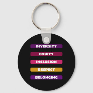 Diversity Equity Inclusion Respect Belonging Pack  Key Ring