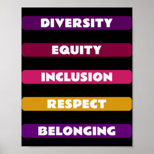 Diversity Equity Inclusion Respect Belonging Pack Poster
