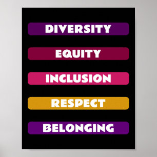 Diversity Equity Inclusion Respect Belonging Pack Poster