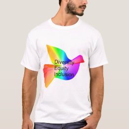 Diversity Equity Inclusion with rainbow peace dove T-Shirt