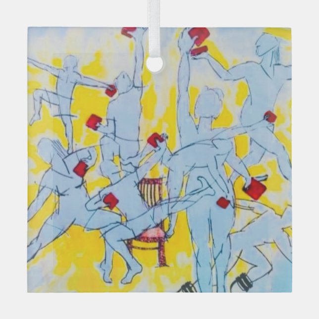 Diversity, Inclusion and community-Glass Ornament (Front)