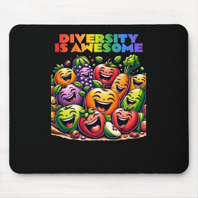 Diversity Is Awesome Sticker  Mouse Pad (Front)