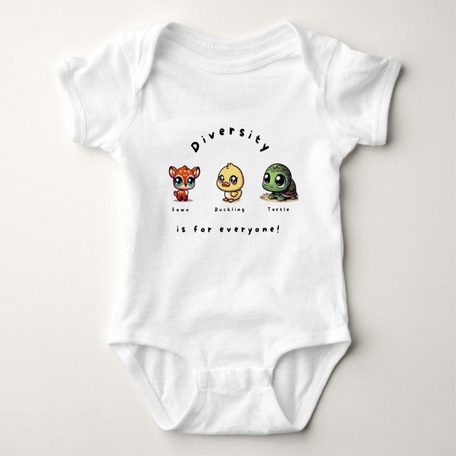 Diversity is for ALL ages Baby Bodysuit (Front)