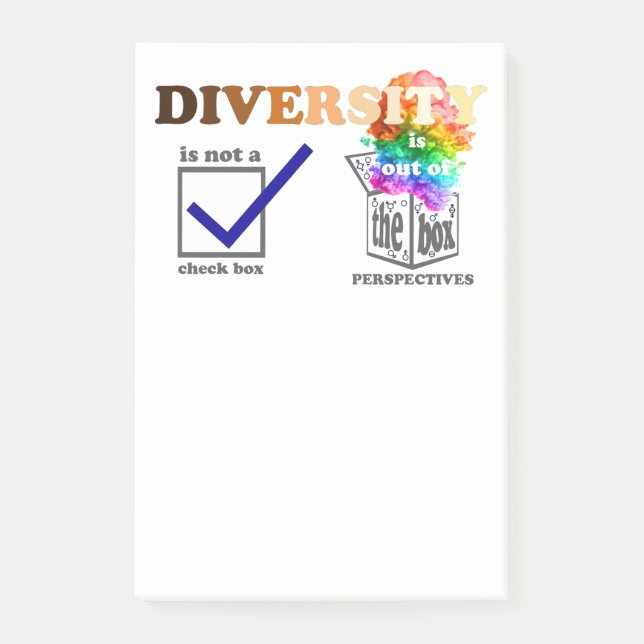 Diversity is Out of the Box Perspective Post-it Notes (Front)