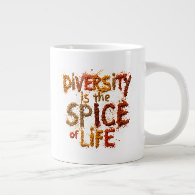 Diversity is the Spice of Life - Safe Space Large Coffee Mug (Right)