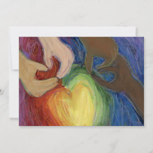 Diversity Love Hearts Hands Colourful Invitation