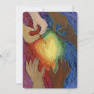 Diversity Love Hearts Hands Colourful Invitations
